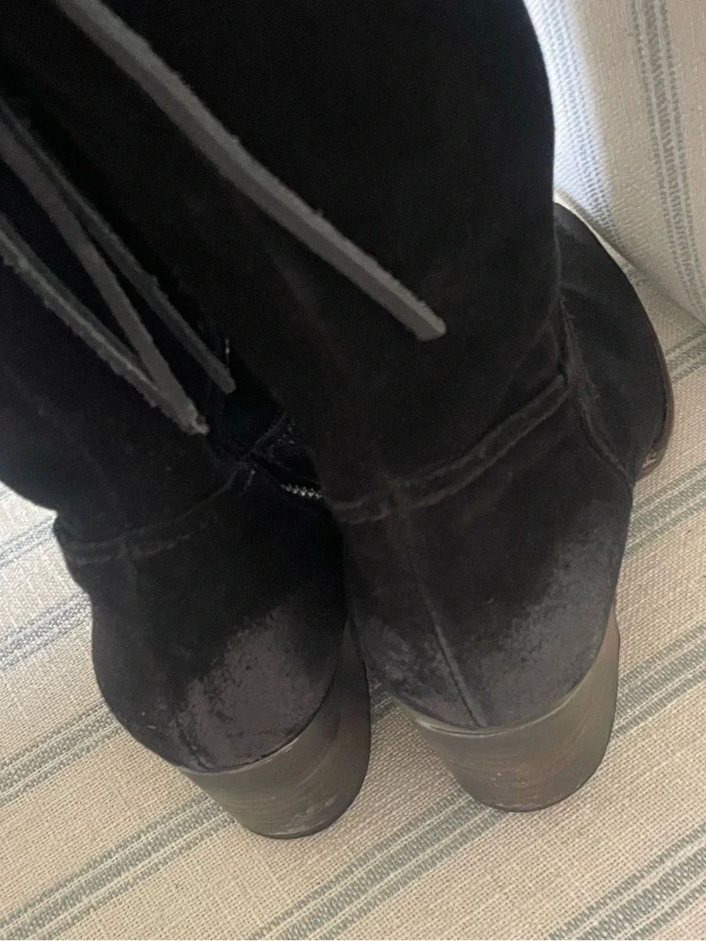 Freebird By Steven Blain Suede Over The Knee Boots Black Size US 10